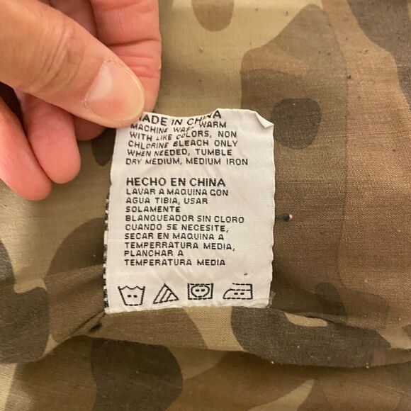 X Ray Military Utility Field Men’s Jacket M Khaki Canvas Zipped Lined Camo - Picture 10 of 10